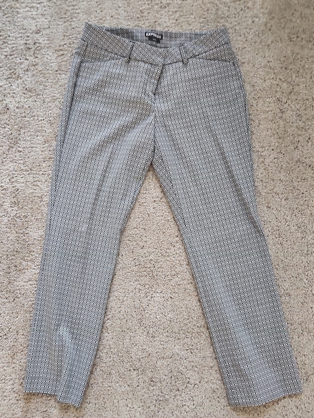 Express Black and White Geometric Print Pants